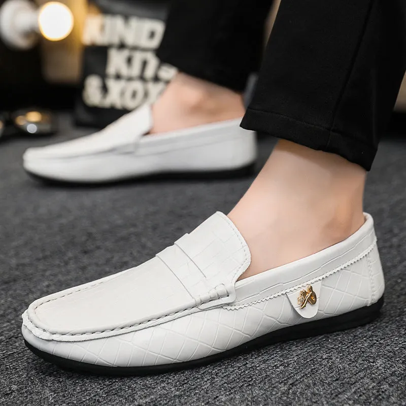 Spring society guy casual shoes trendy shoes Doudou shoes men's lazy shoes cover feet one pedal men's shoes foreign trade large size