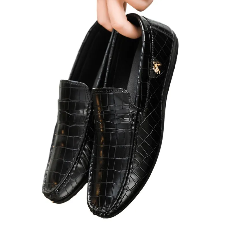 Spring society guy casual shoes trendy shoes Doudou shoes men's lazy shoes cover feet one pedal men's shoes foreign trade large size