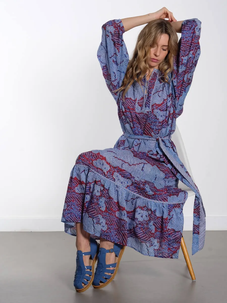 Strap Sandals with Buckle - Dusty Blue