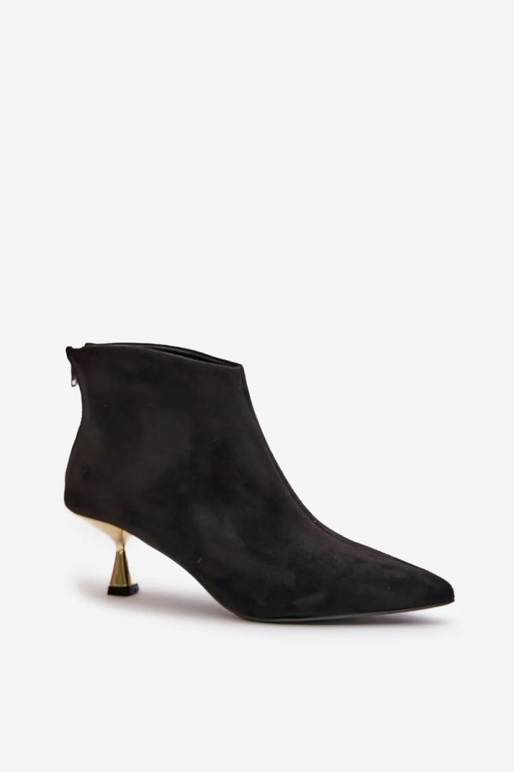 Stylish ankle boots on a decorative heel
