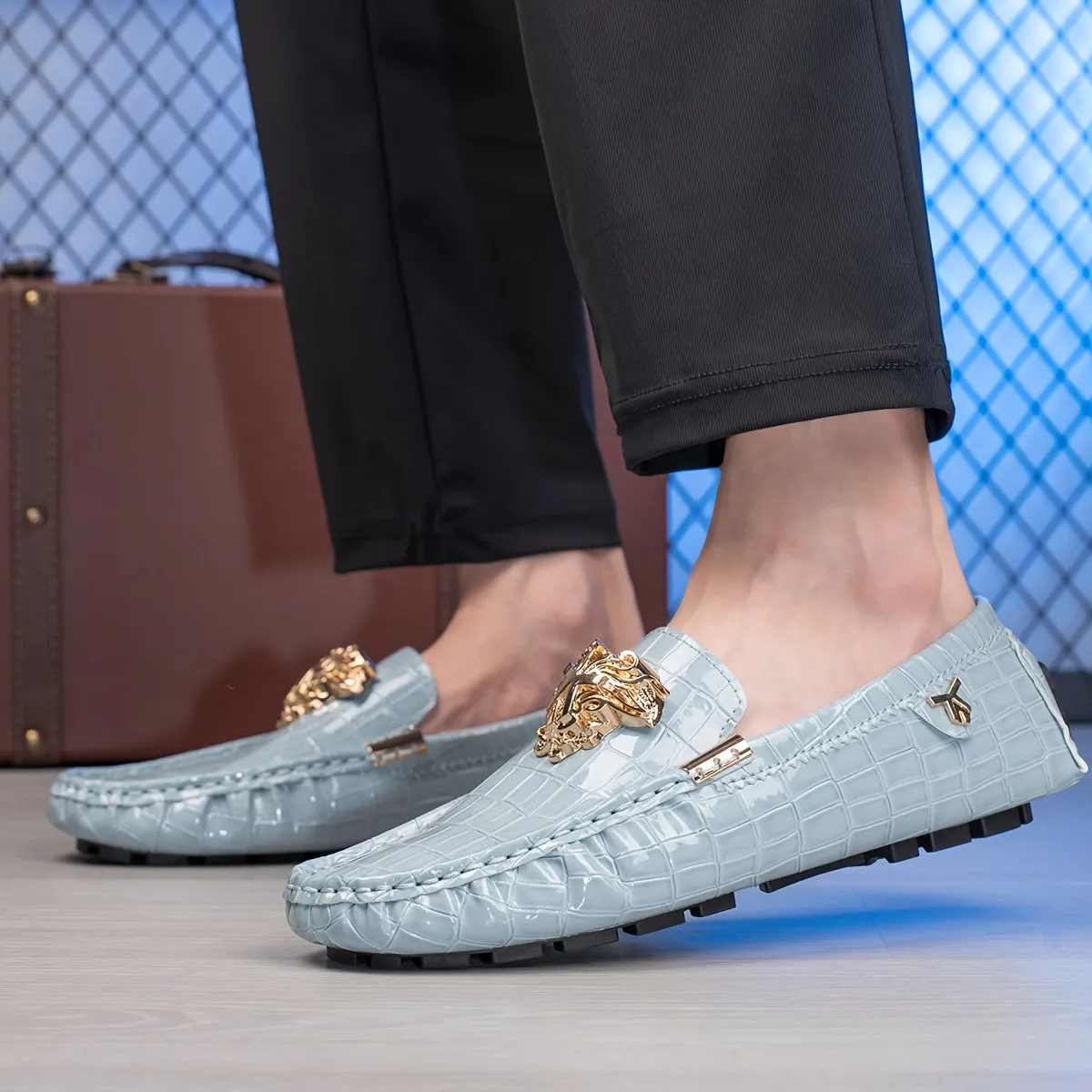 Summer Beanies Men's British Slip-On Lazy Shoes Trendy Versatile Breathable Casual Loafers