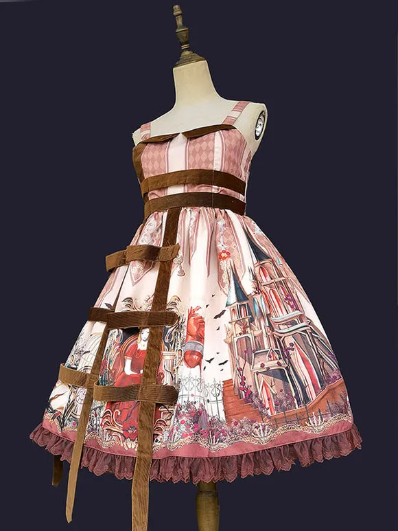 Sweet Lolita Dress Chiffon Sleeveless Steampunk Dress Fairytale Dress