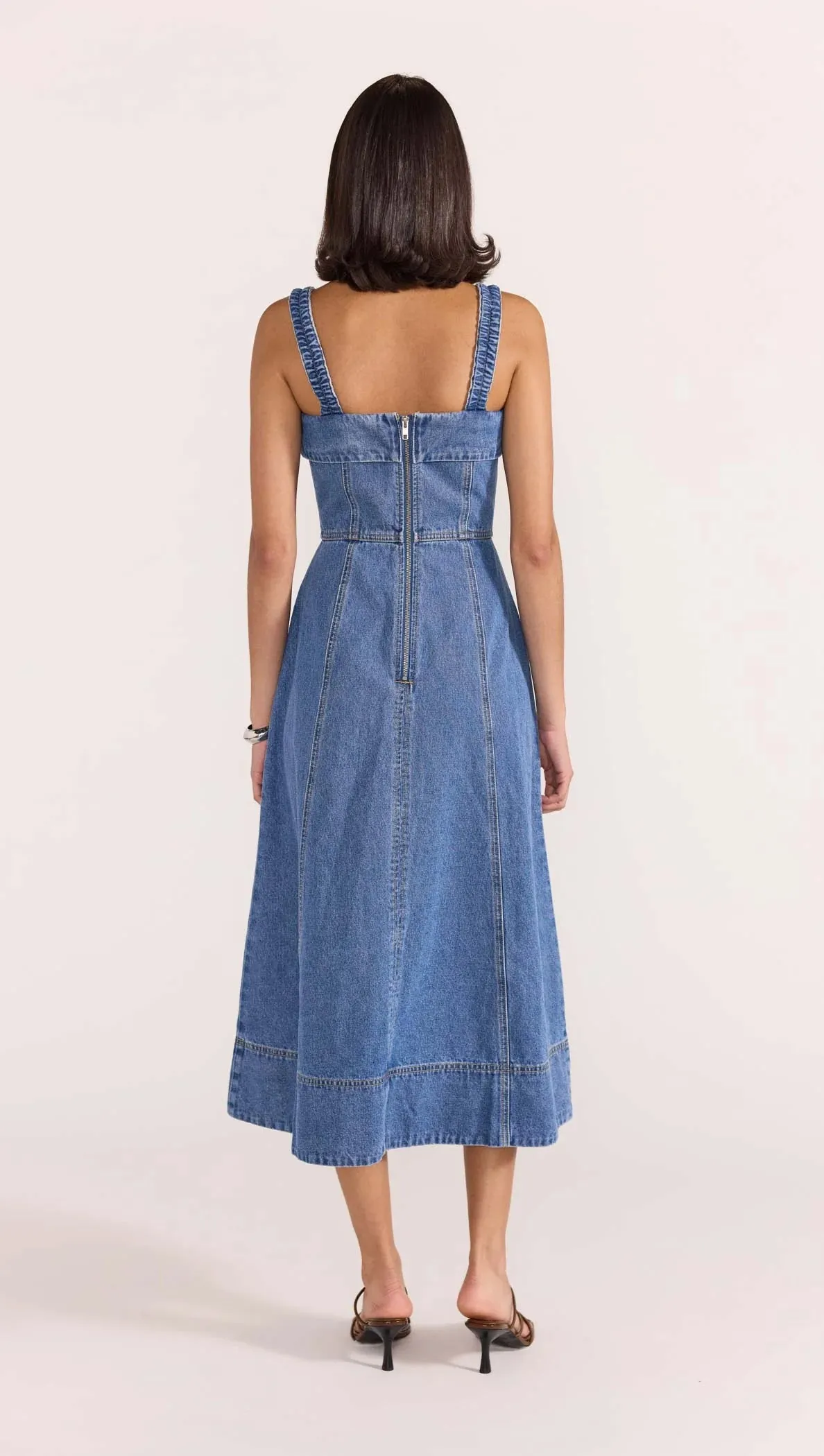 Tate Denim Midi Dress | Mink Pink