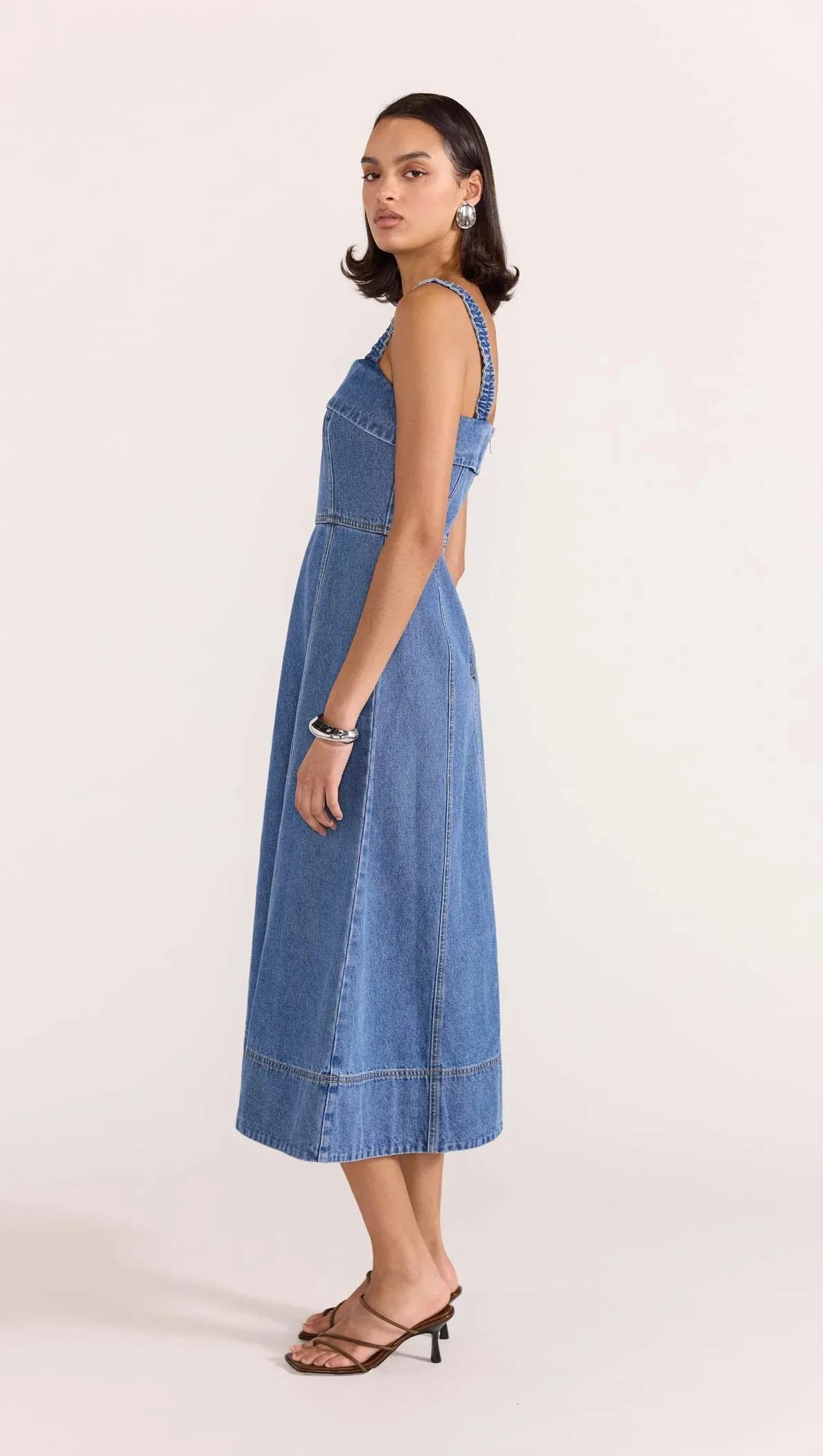 Tate Denim Midi Dress | Mink Pink