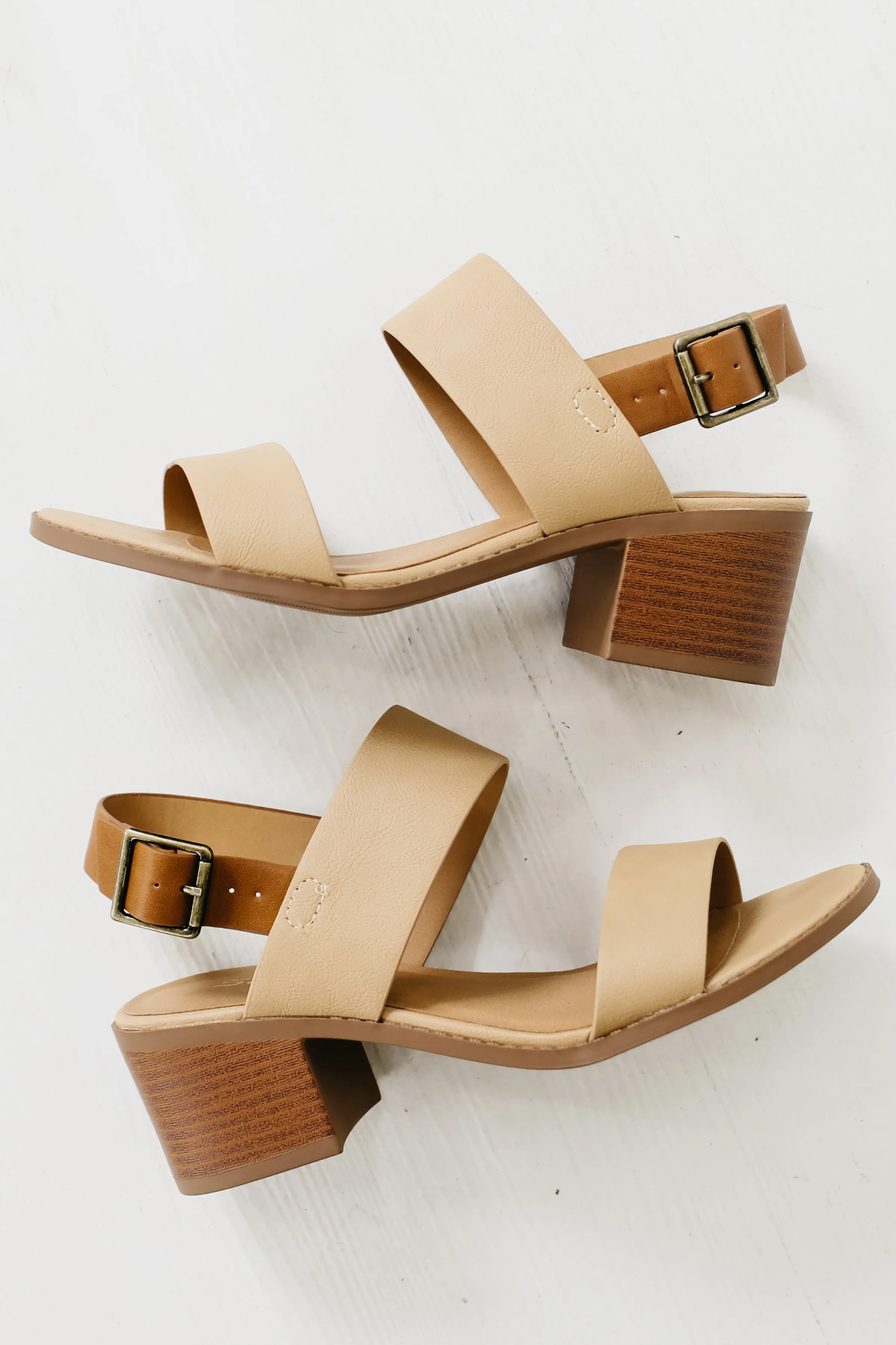The Delite Double Strap Block Heel  - FINAL SALE