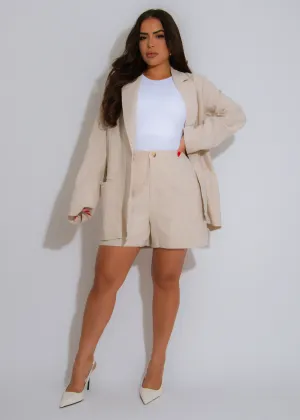 The Rowan Relaxed Short Set Nude