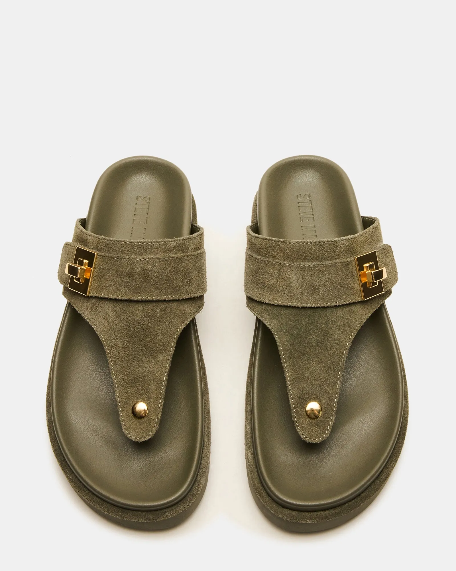 THONA OLIVE SUEDE