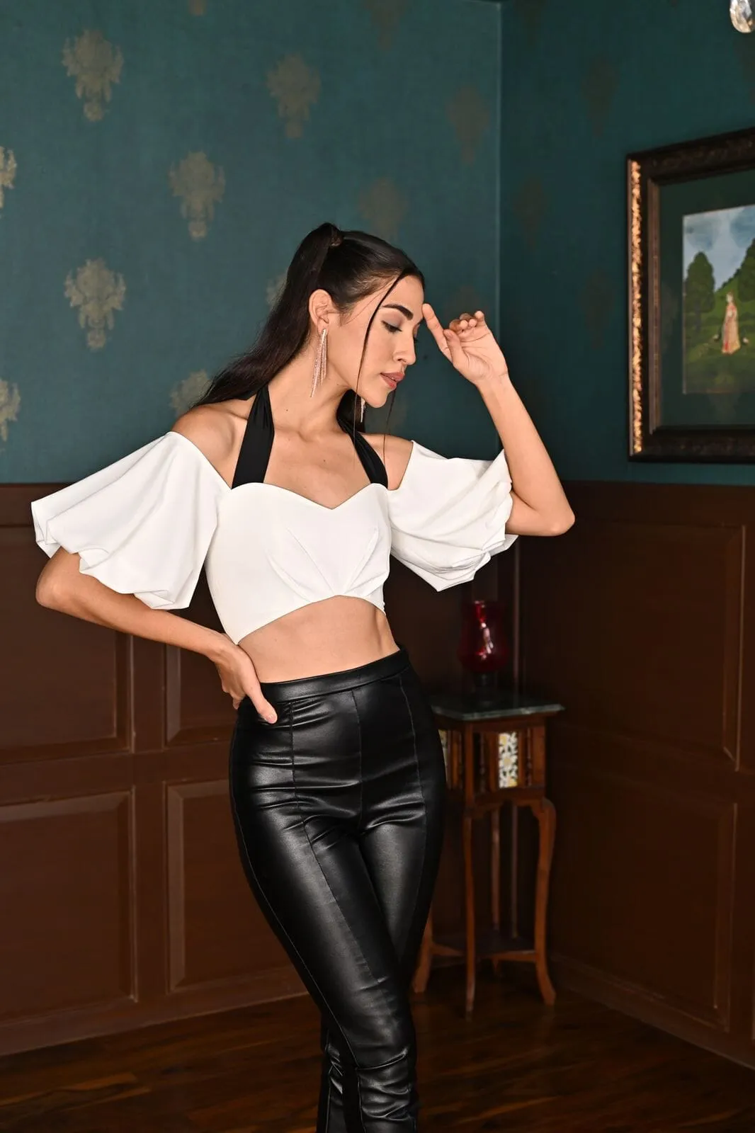 Time and again - white crop top