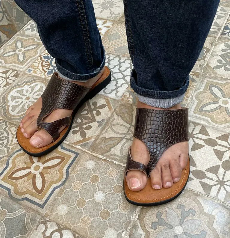 Tony Toe-loop Chocolate Men's Sandals
