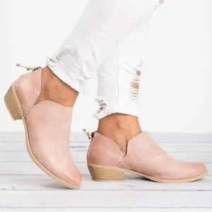 Trendy Pure Color Ankle Bootie Shoes