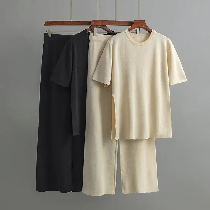 Two-Piece Set – Relaxed Fit & Wide Leg – Everyday Lounge Style