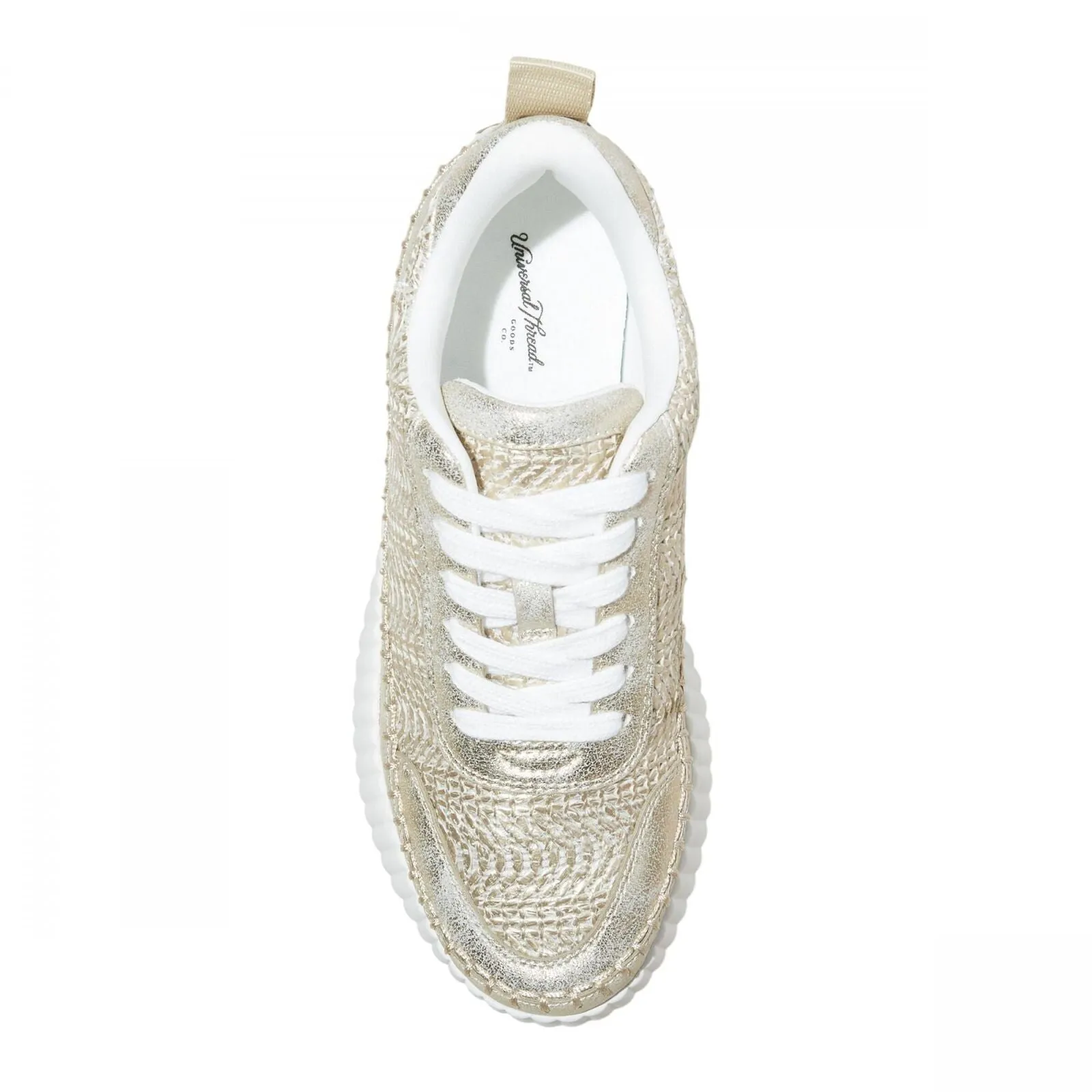 Universal Thread Persephone Sneakers with Memory Foam Insole Gold Yellow 8M