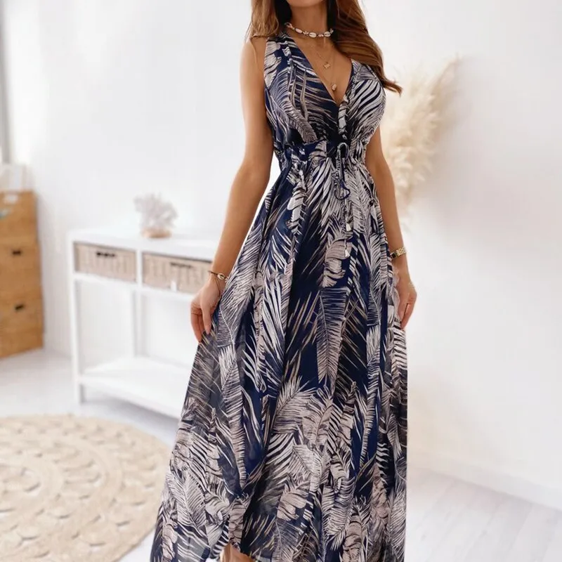 VALENCIA Sleeveless Backless Maxi Dress