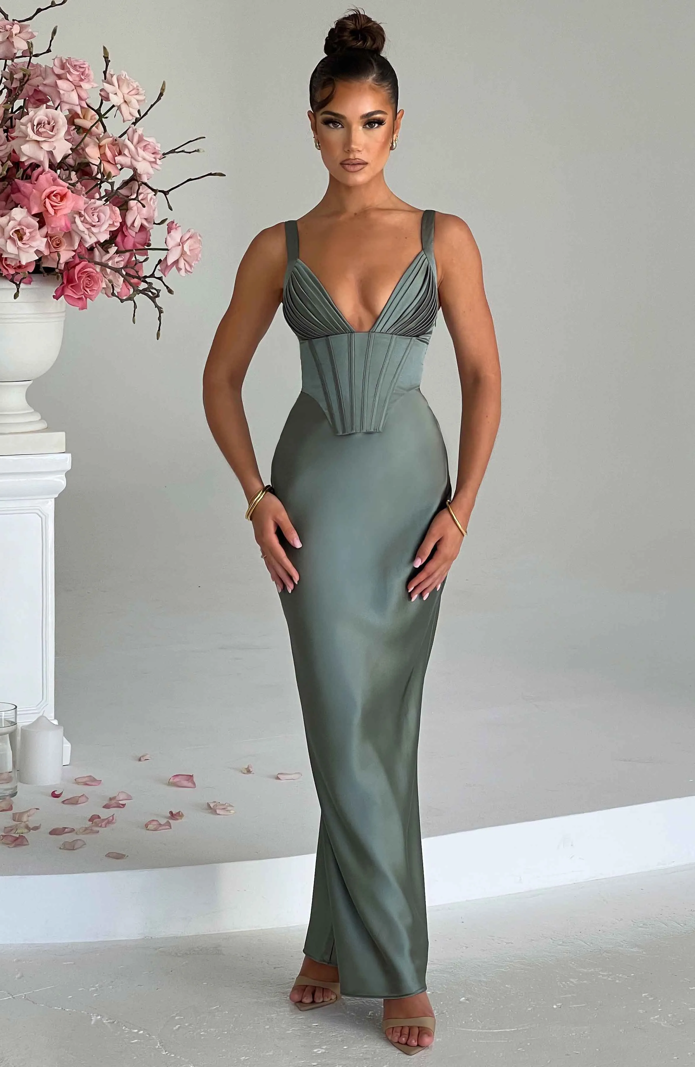 Vera Maxi Dress - Sage Green