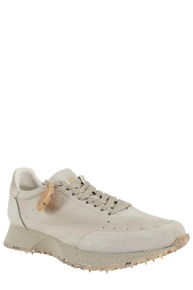 Vintage-Inspired Camoscio Sneakers With Logo-Embossed Tongue
