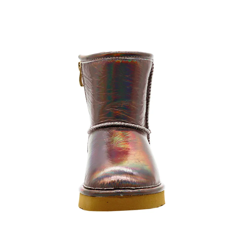 Waratah UGG® Holographic Kids Zip UGG Boots - Periwinkle