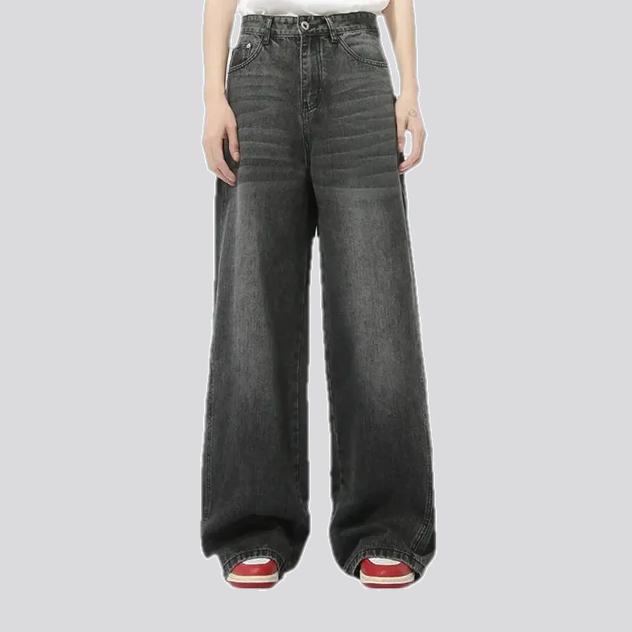 Whiskered boho style men's jeans