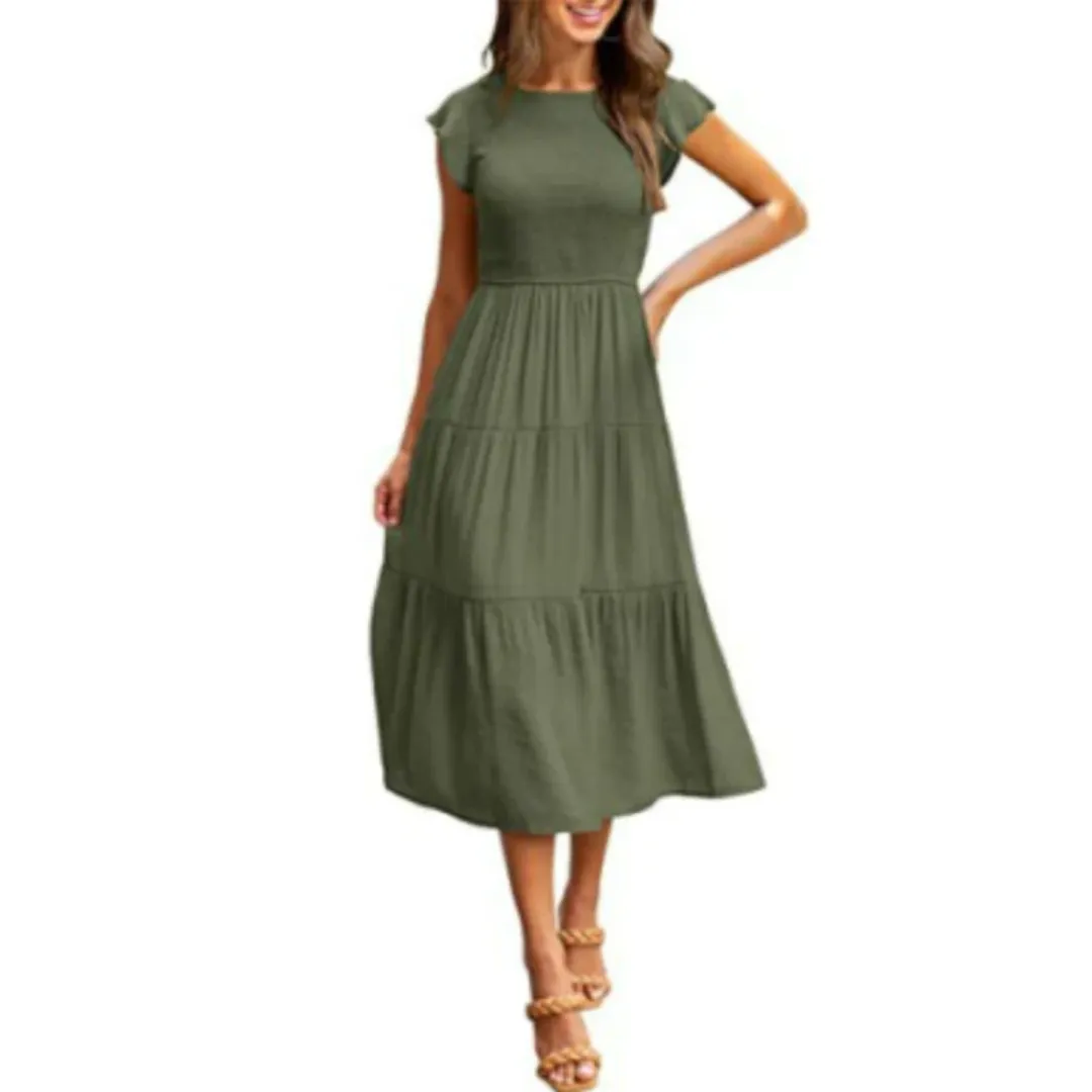 Women's Casual Smock Dress | Midi
