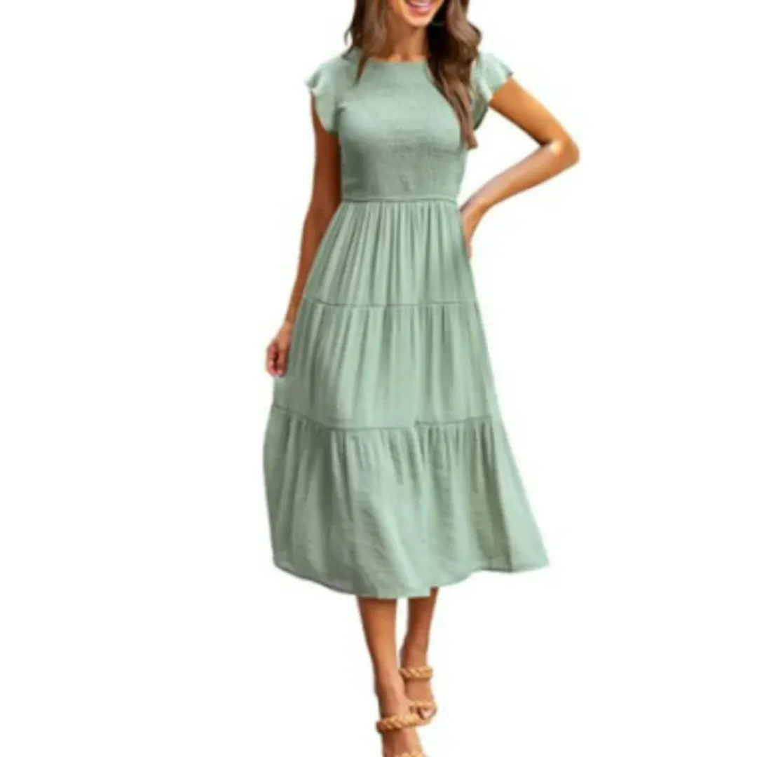 Women's Casual Smock Dress | Midi