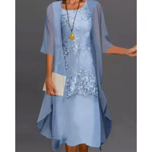 Women's Elegant Floral Wedding Guest Dress | Midi