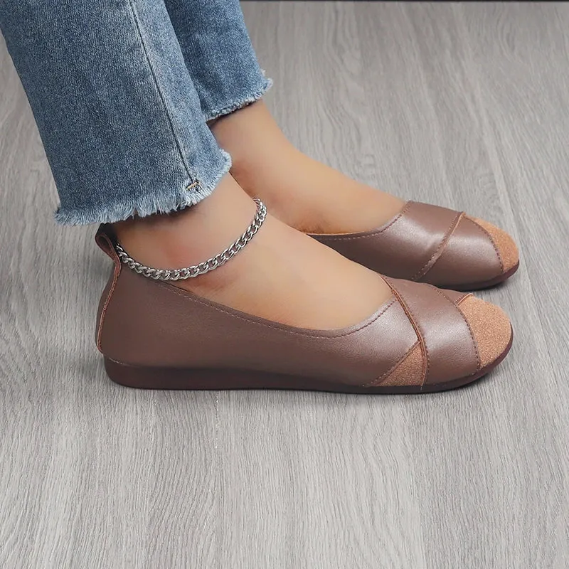 Women's Flats Loafers – Casual Barefoot Moccasins, Trendy Slip-On with Comfortable Low Heels, Elegant Spring Shoes