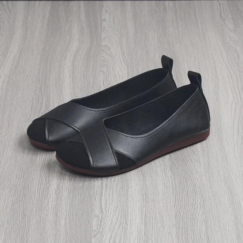 Women's Flats Loafers – Casual Barefoot Moccasins, Trendy Slip-On with Comfortable Low Heels, Elegant Spring Shoes