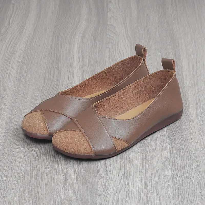 Women's Flats Loafers – Casual Barefoot Moccasins, Trendy Slip-On with Comfortable Low Heels, Elegant Spring Shoes