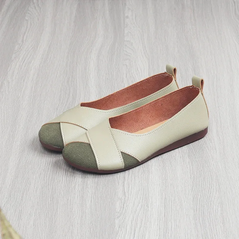 Women's Flats Loafers – Casual Barefoot Moccasins, Trendy Slip-On with Comfortable Low Heels, Elegant Spring Shoes