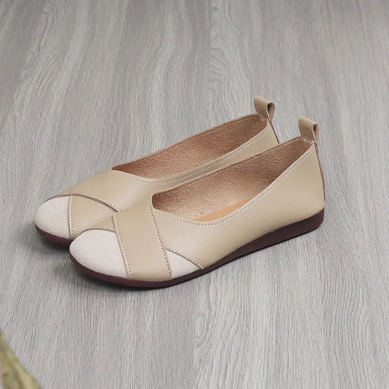 Women's Flats Loafers – Casual Barefoot Moccasins, Trendy Slip-On with Comfortable Low Heels, Elegant Spring Shoes