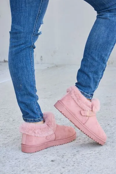 Women's Forever Link Furry Chunky Thermal Ankle Boots