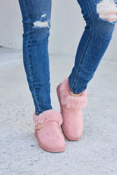 Women's Forever Link Furry Chunky Thermal Ankle Boots