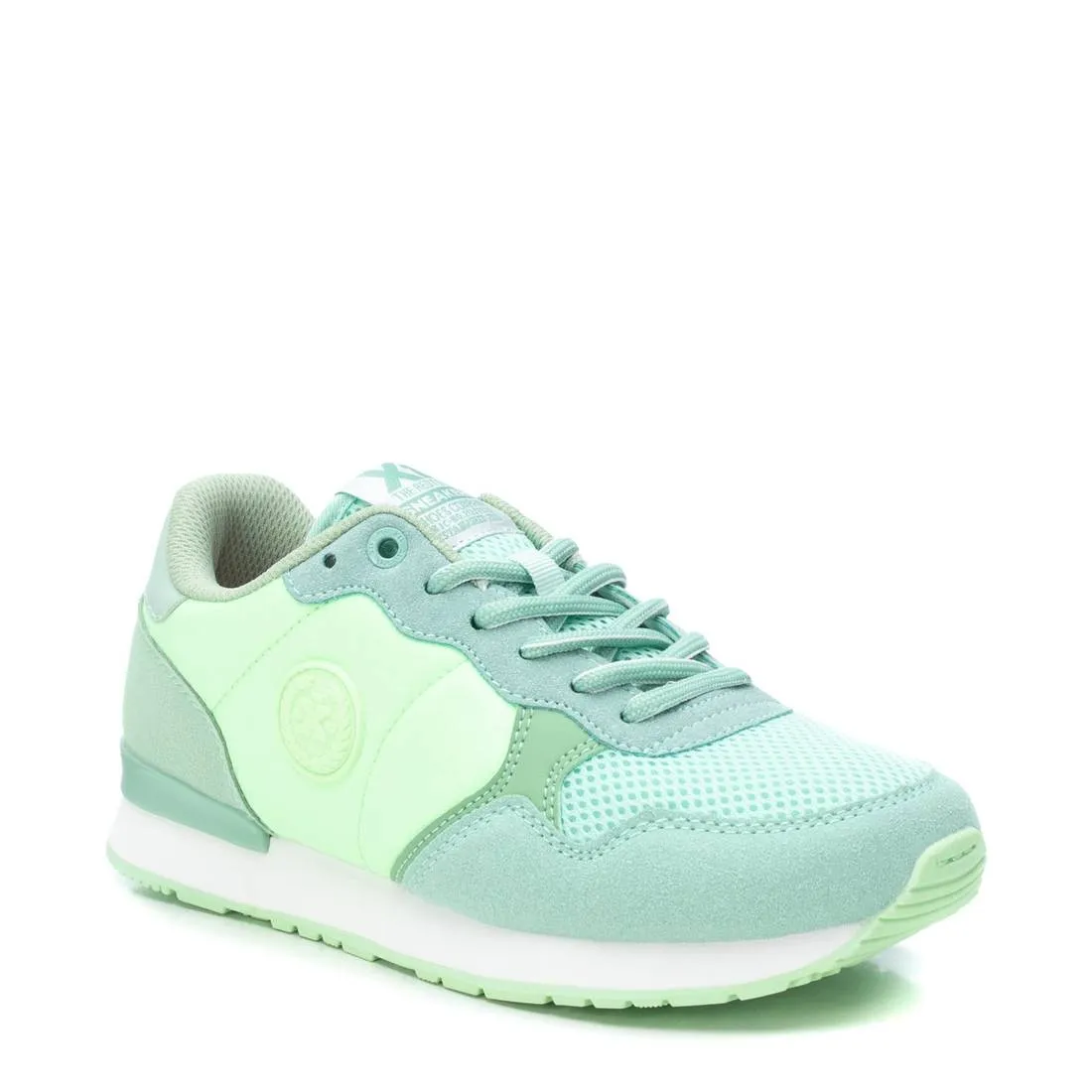 Women's Lace-Up Sneakers By XTI_141025_Turquoise/Aqua