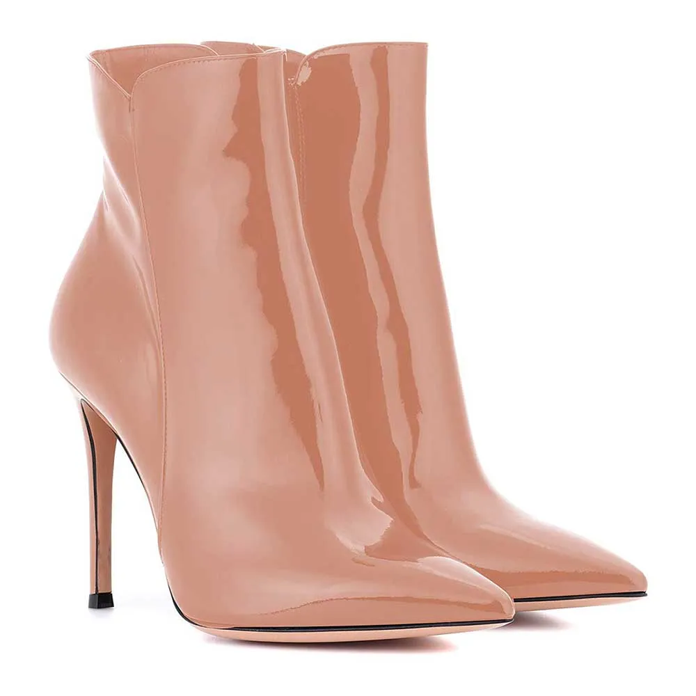 Women's Patent leather Stiletto Ankle Boots