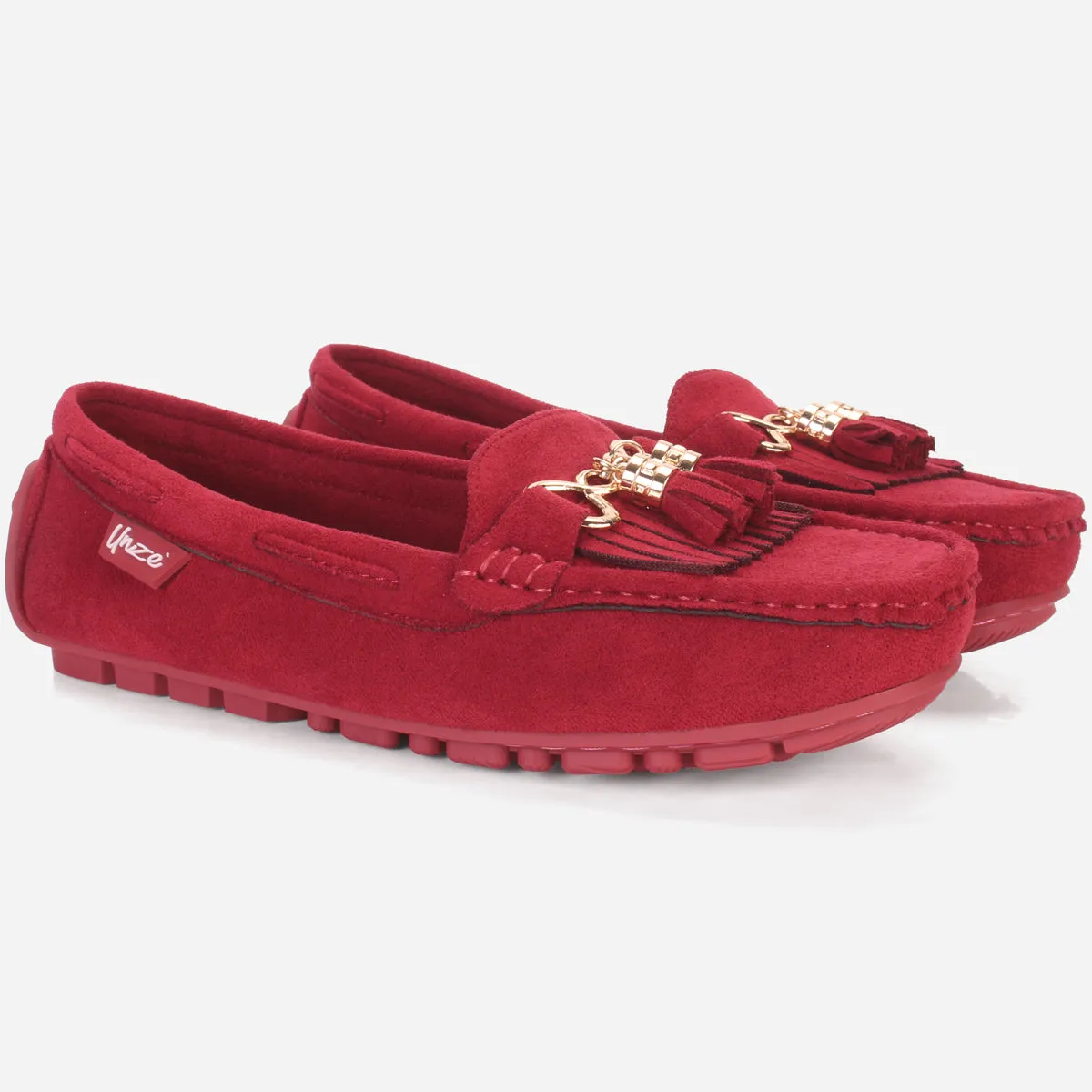 Womens "ISSA" Flat Comfy Slide In Moccasins