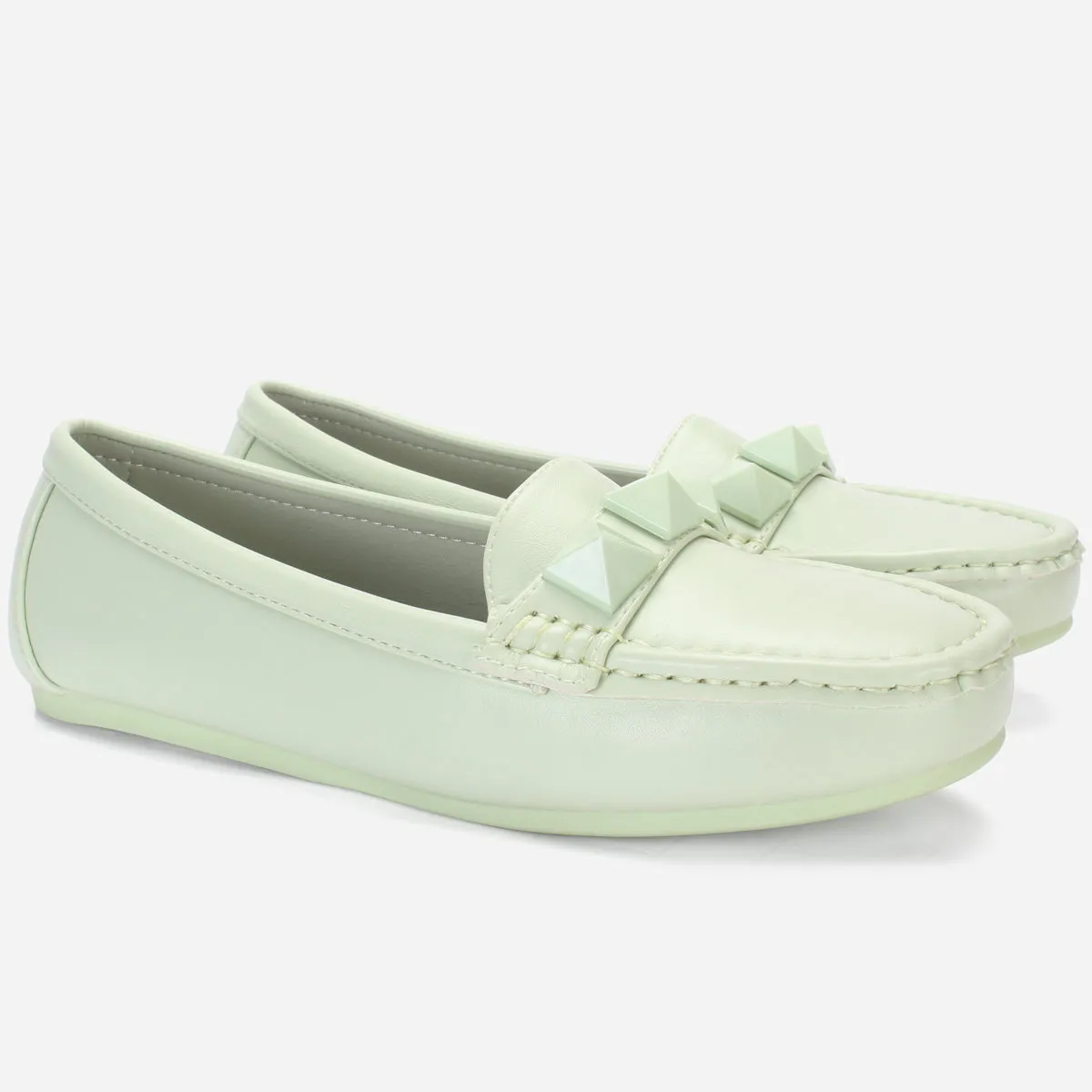 Womens "ORPHIA" Flat Comfy Slide In Moccasins