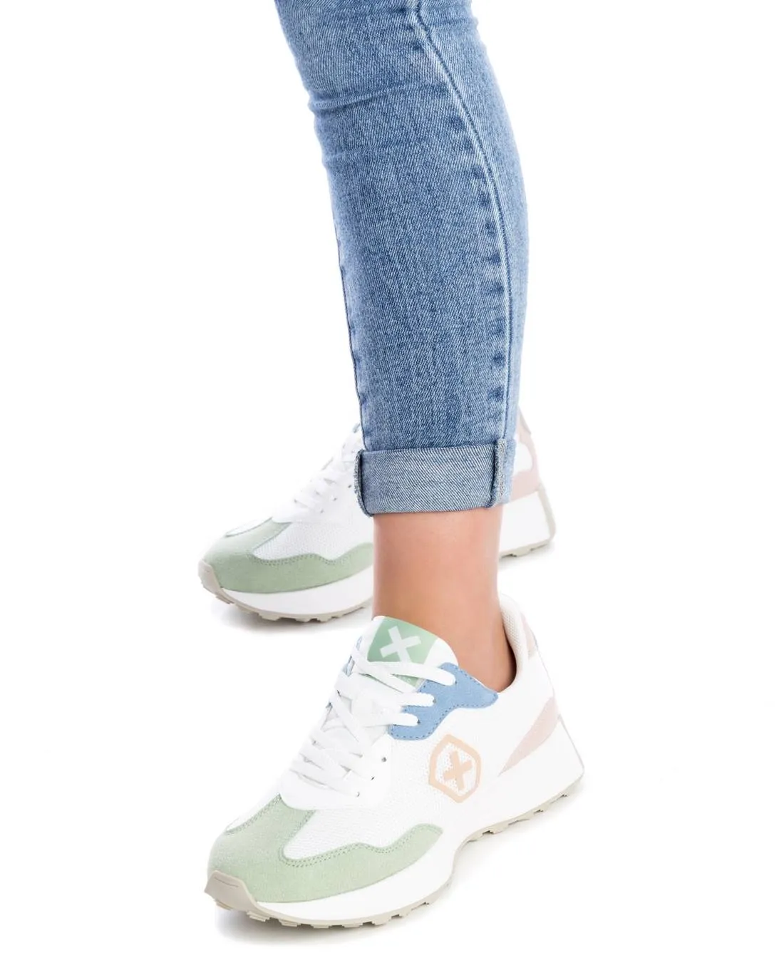 Women's Sneakers By XTI, 14074101 White With Multicolor Accent