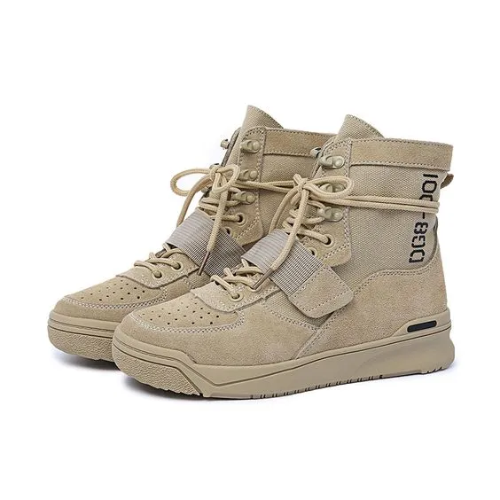 Women's Trendy High Top Leather Martin Boots