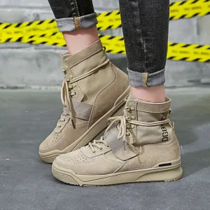 Women's Trendy High Top Leather Martin Boots