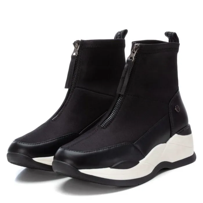 Xti Zip Front Sock-Style Ankle Trainers