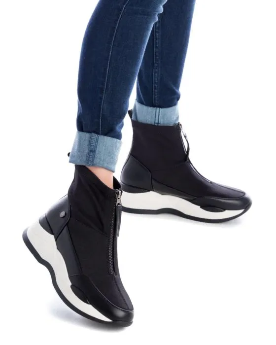 Xti Zip Front Sock-Style Ankle Trainers