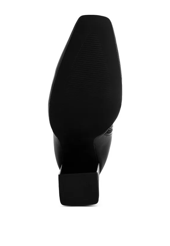 Yanir Slouchy Shaft 4" Heel Knee-High Boots