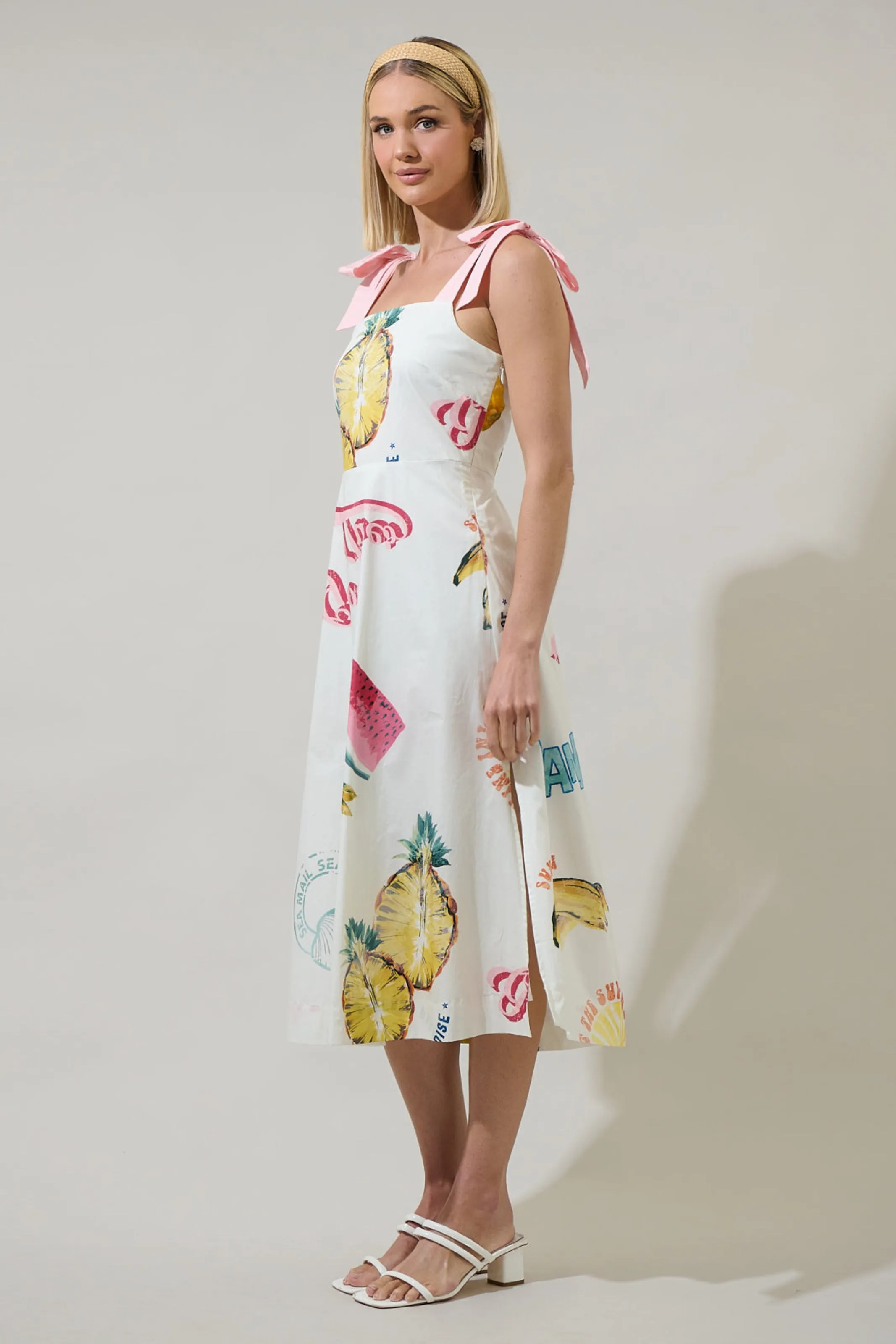 Zahra Island Tyra Smocked Dress - Ivory Multi