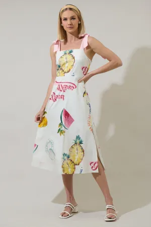 Zahra Island Tyra Smocked Dress - Ivory Multi